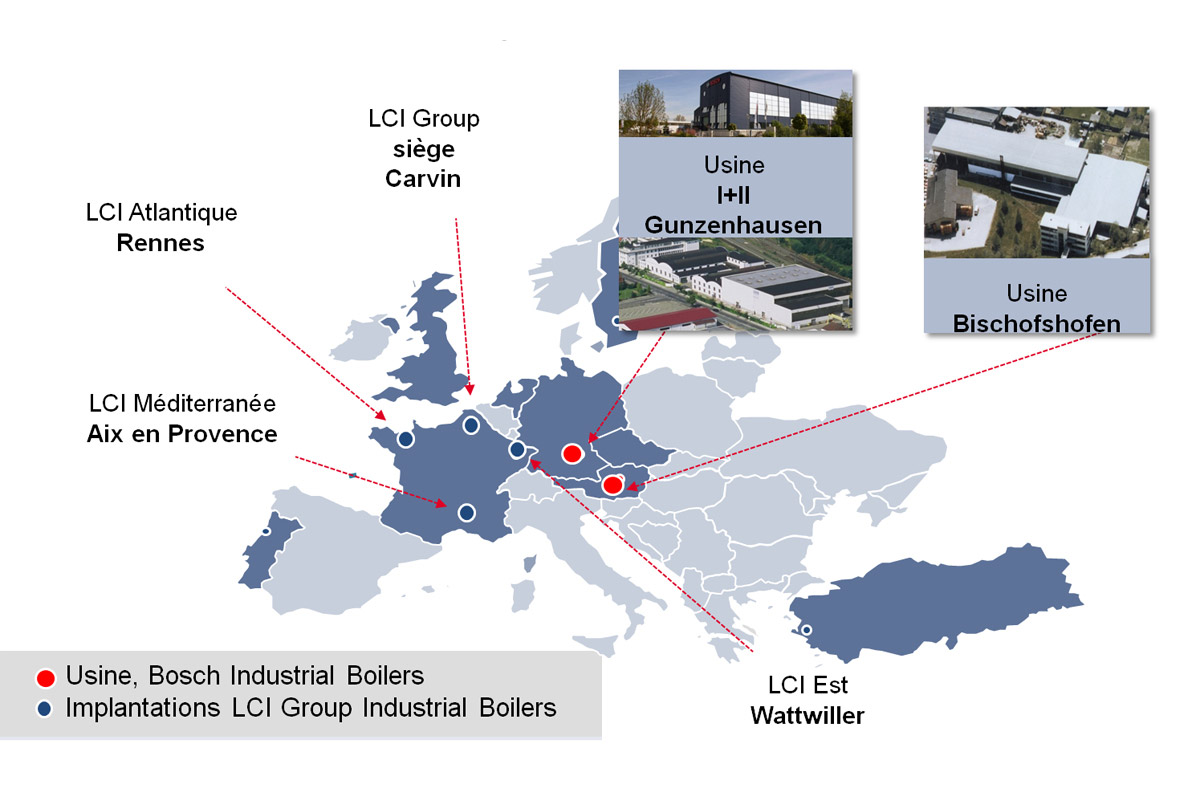 Implantations / sites LCI group