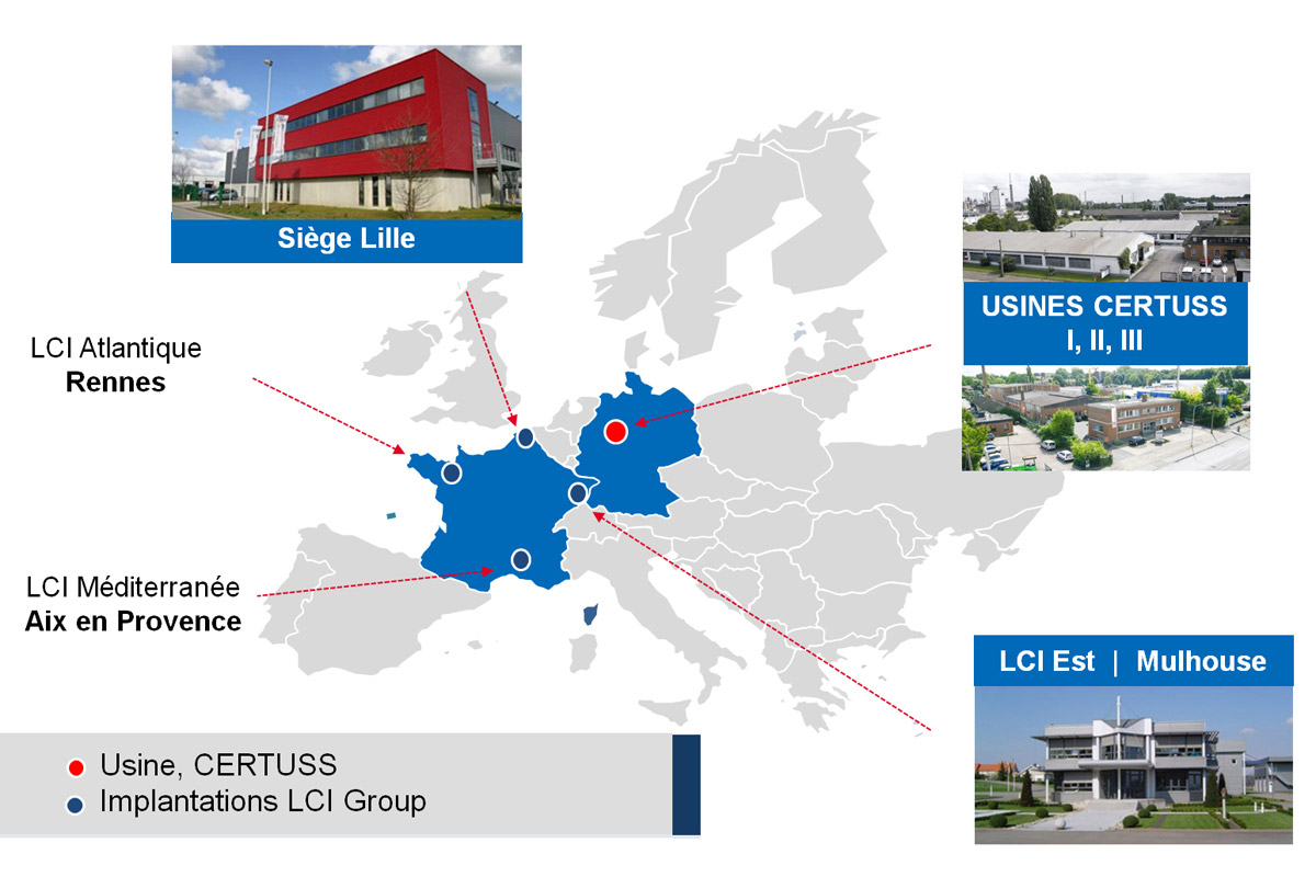 Implantations / sites LCI group