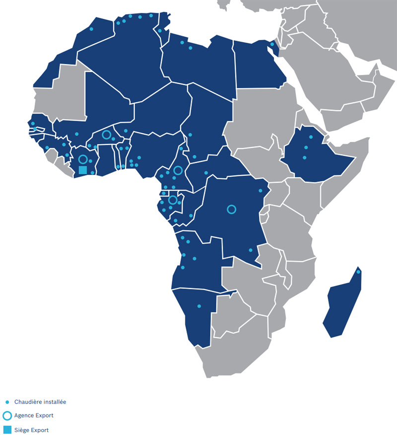 LCI group, implantations en Afrique